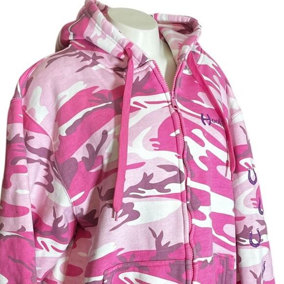 WTDTX Camouflage Equestrian Hoof Life “ Giddy Up” Full Zip Hoodie - Picture 2 of 10